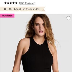 Victoria's Secret Elegant Black Crop Top